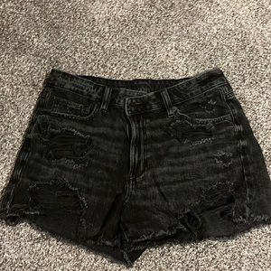 black american eagle jean shorts